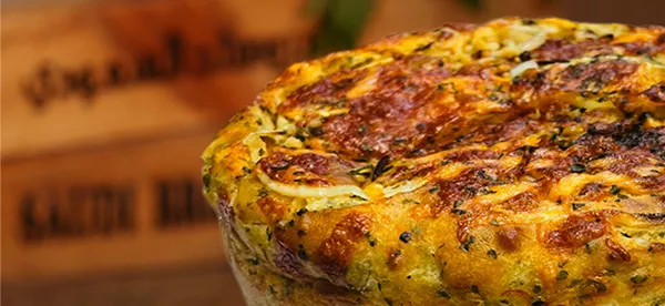 Smokey Cheese and Onion Round Bread