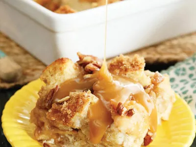 Salted Caramel Brioche Pudding